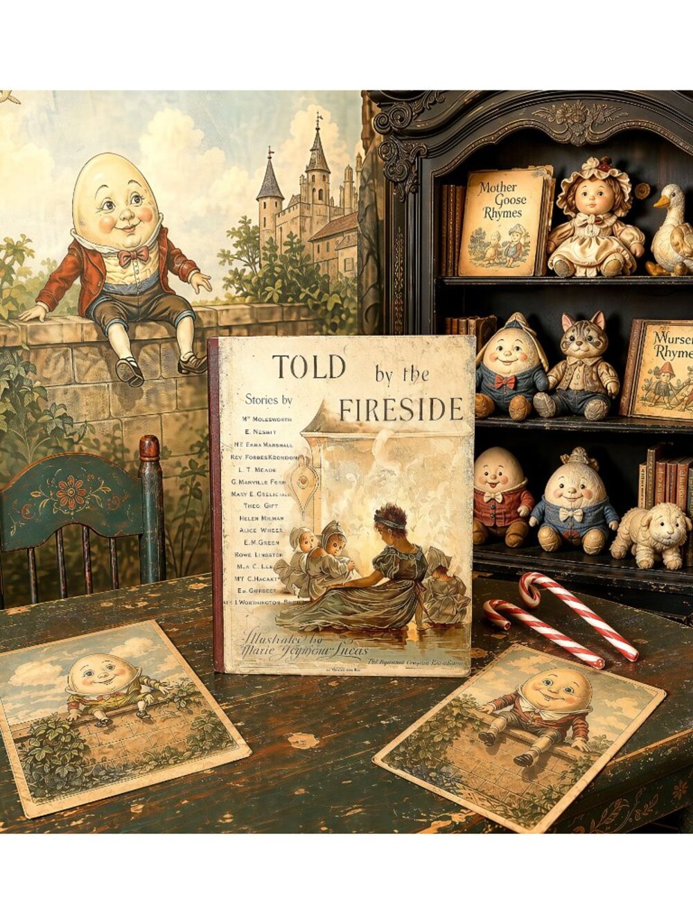 Victorian Chromolithograph Book, Marie Seymour Lucas Illustrations, Circa 1890,